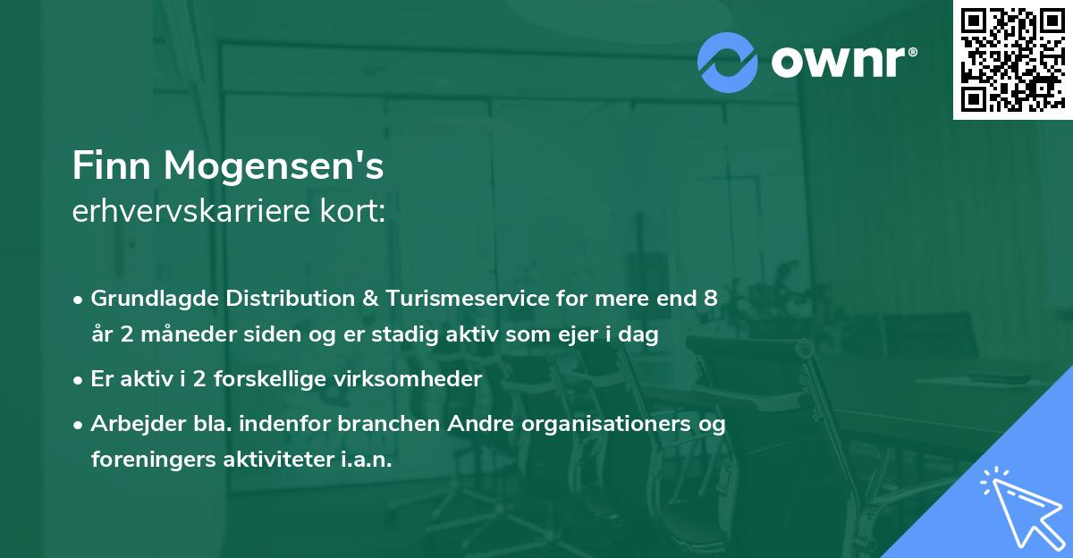Finn Mogensen's erhvervskarriere kort