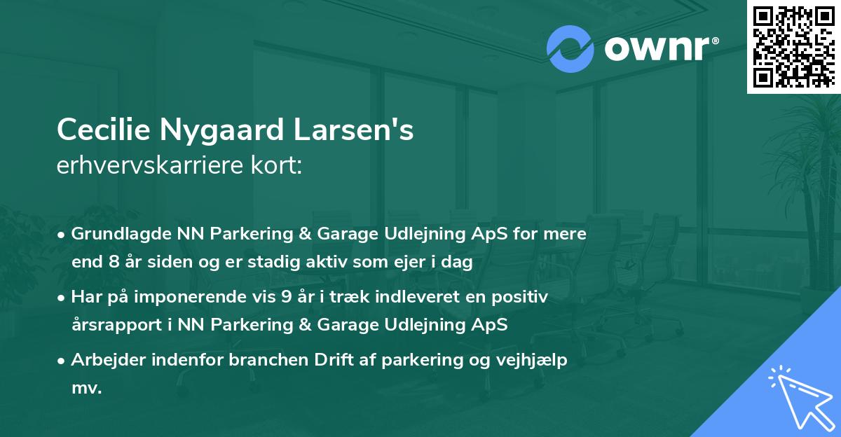 Cecilie Nygaard Larsen's erhvervskarriere kort