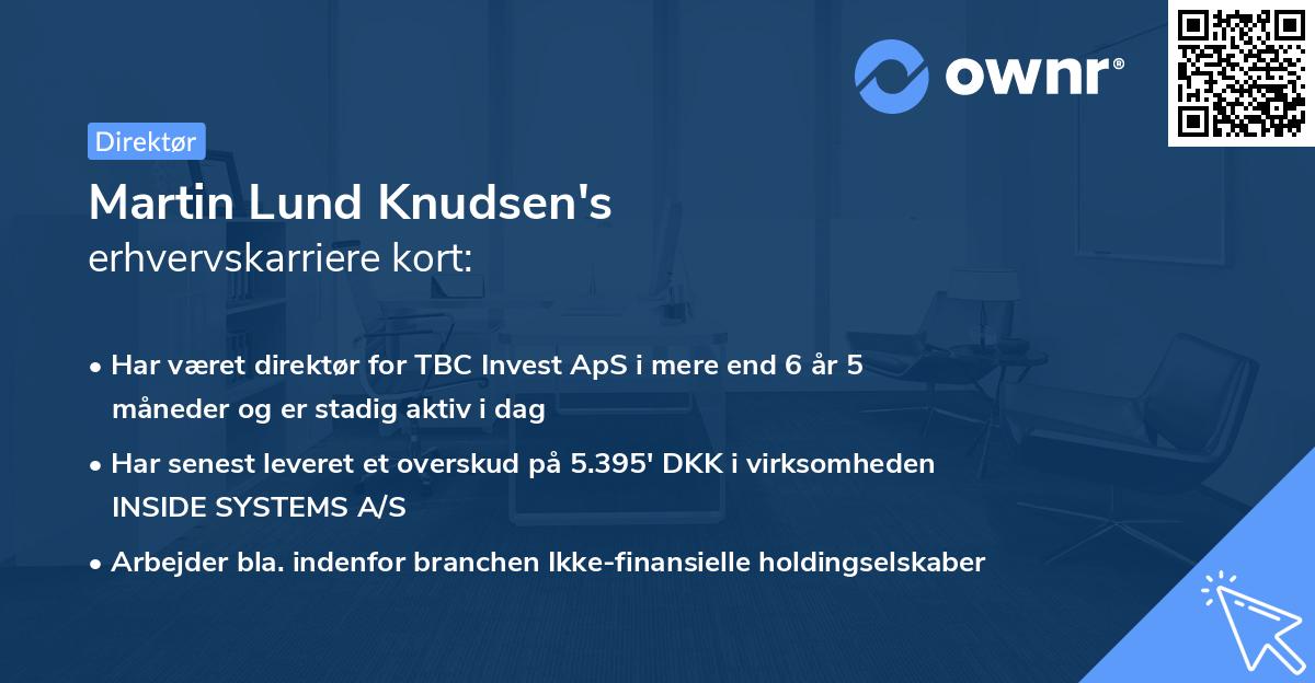 Martin Lund Knudsen's erhvervskarriere kort