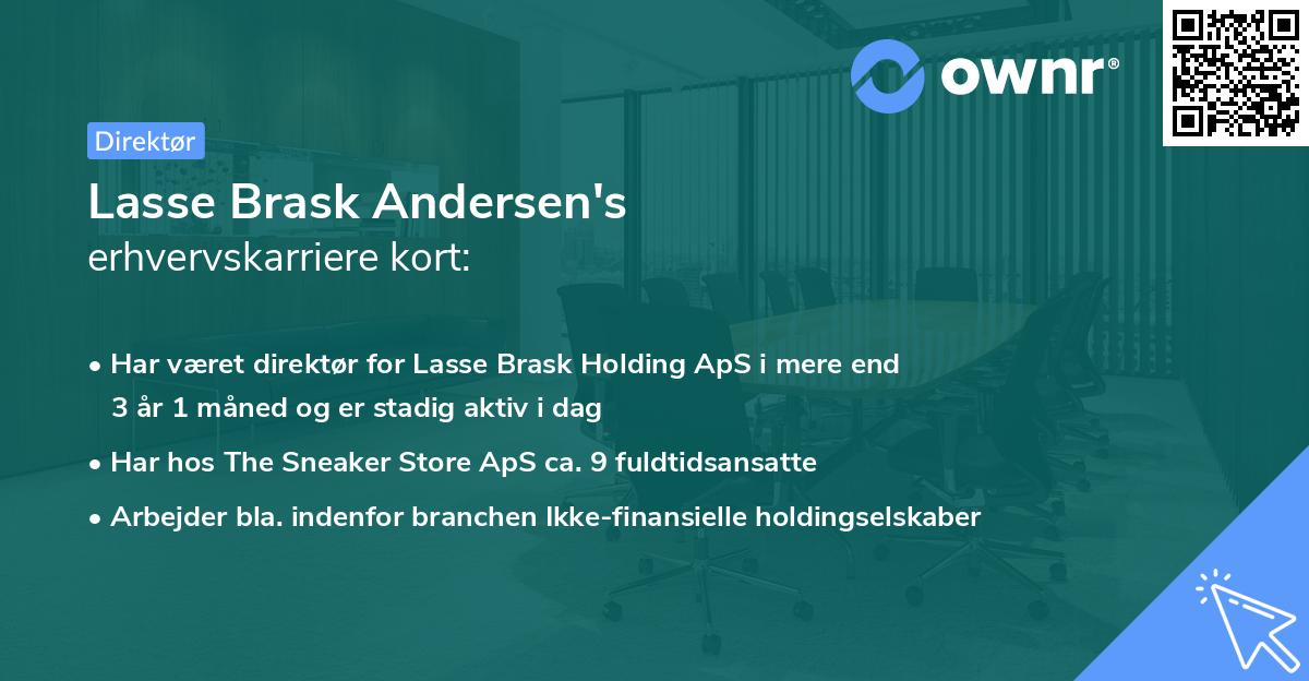 Lasse Brask Andersen's erhvervskarriere kort
