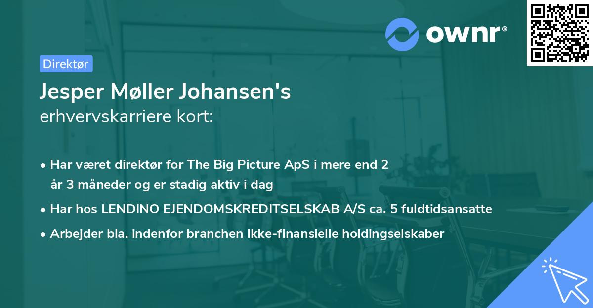 Jesper Møller Johansen's erhvervskarriere kort
