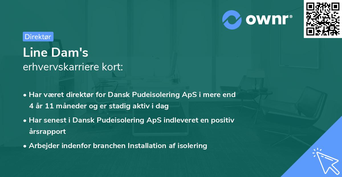 Line Dam's erhvervskarriere kort