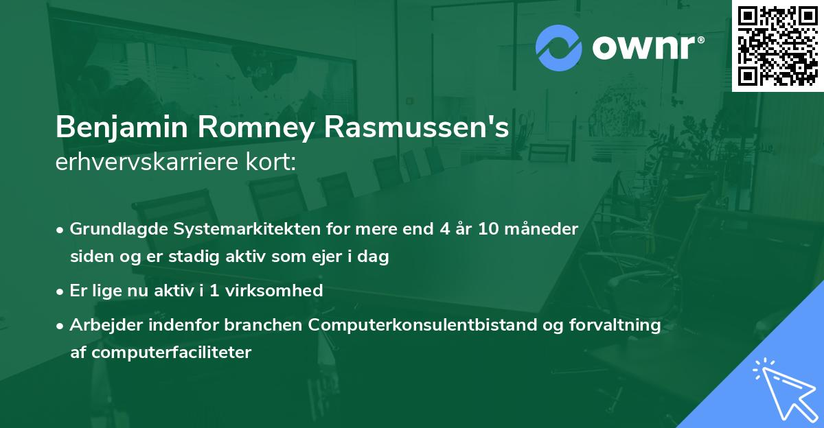 Benjamin Romney Rasmussen's erhvervskarriere kort
