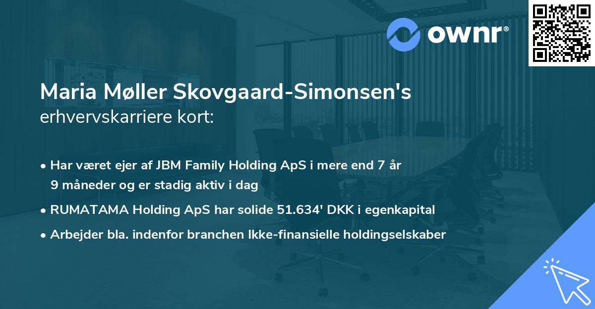 Maria Møller Skovgaard-Simonsen's erhvervskarriere kort