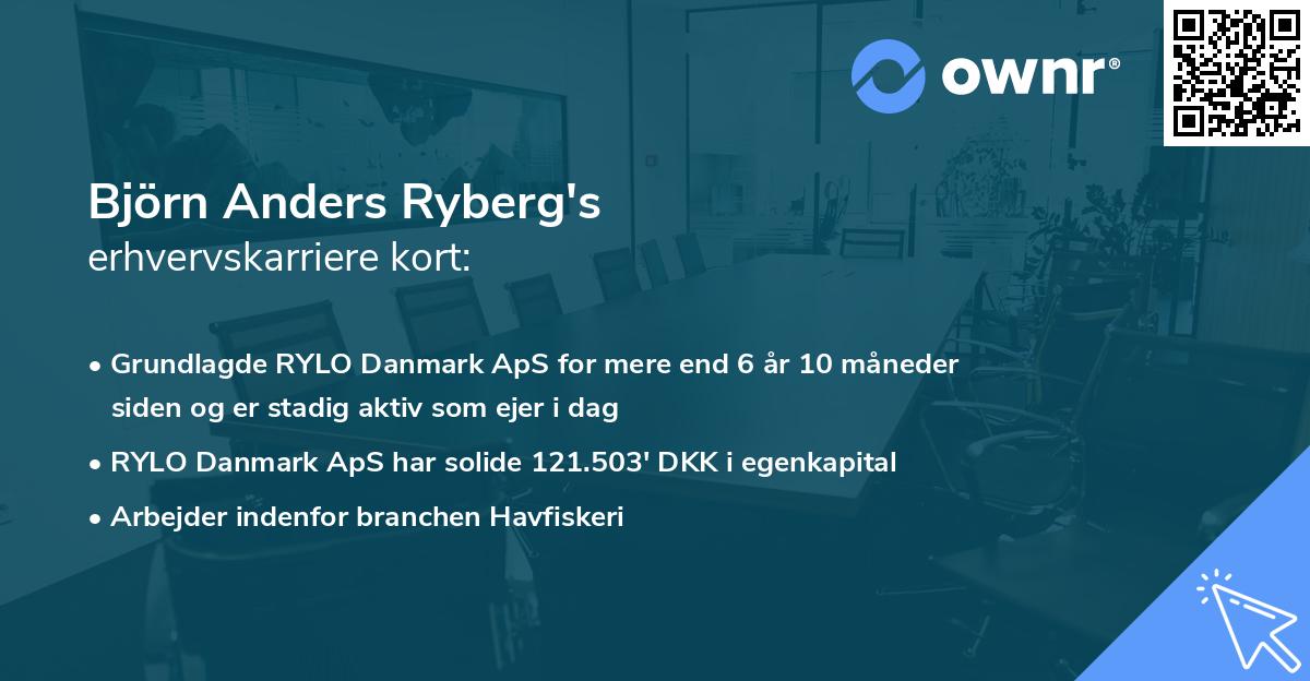 Björn Anders Ryberg's erhvervskarriere kort