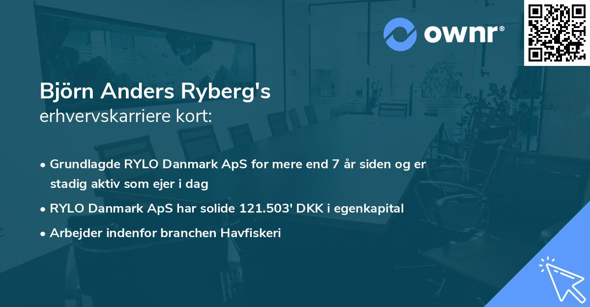 Björn Anders Ryberg's erhvervskarriere kort