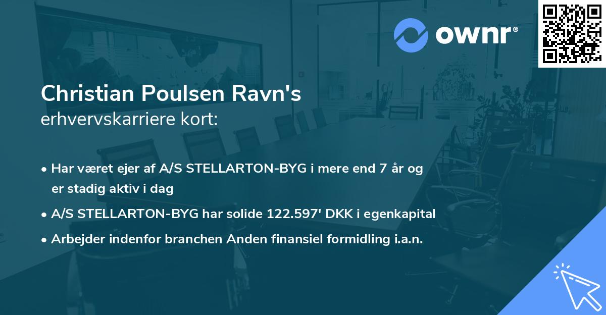 Christian Poulsen Ravn's erhvervskarriere kort