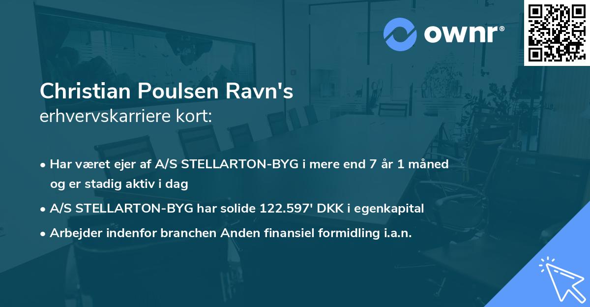 Christian Poulsen Ravn's erhvervskarriere kort