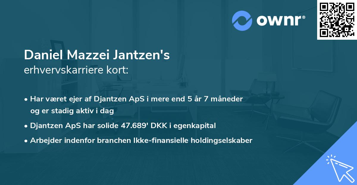 Daniel Mazzei Jantzen's erhvervskarriere kort