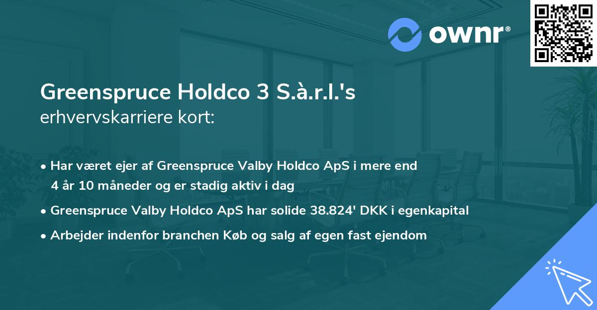 Greenspruce Holdco 3 S.à.r.l.'s erhvervskarriere kort