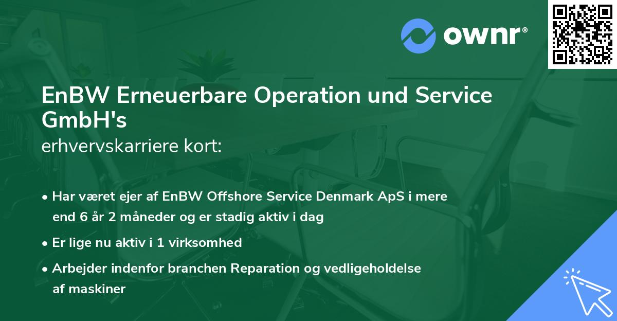 EnBW Erneuerbare Operation und Service GmbH's erhvervskarriere kort