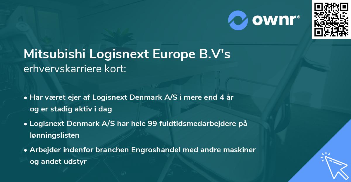 Mitsubishi Logisnext Europe B.V's erhvervskarriere kort