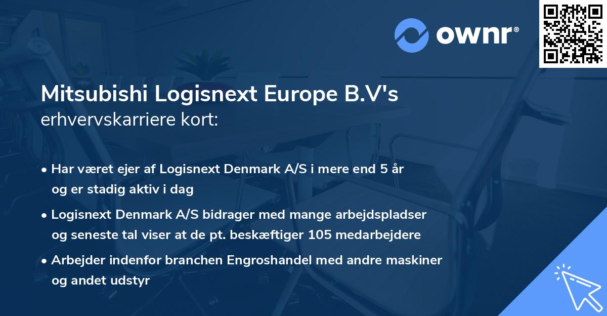 Mitsubishi Logisnext Europe B.V's erhvervskarriere kort