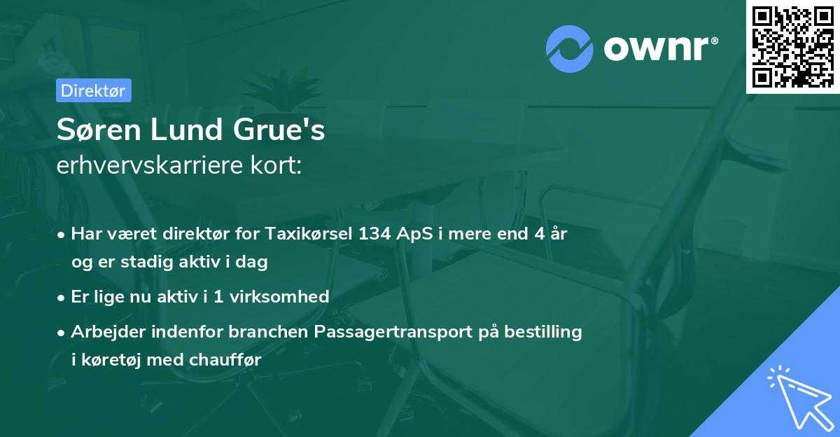 Søren Lund Grue's erhvervskarriere kort