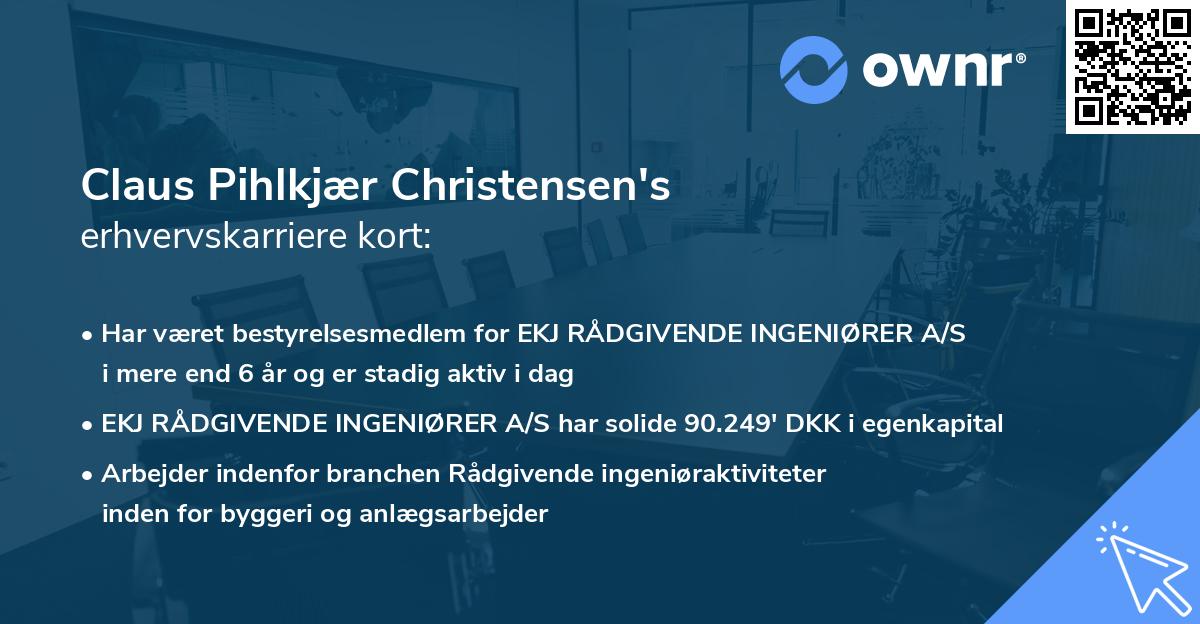 Claus Pihlkjær Christensen's erhvervskarriere kort