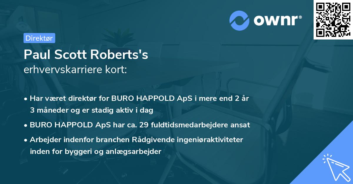 Paul Scott Roberts's erhvervskarriere kort