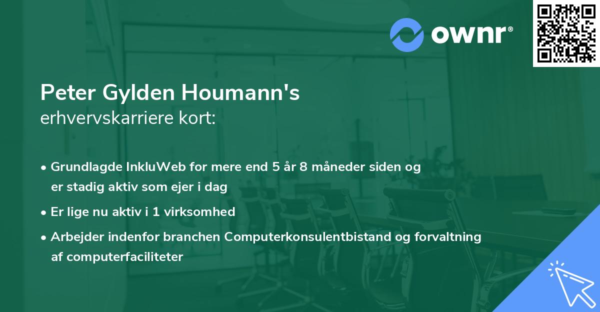 Peter Gylden Houmann's erhvervskarriere kort