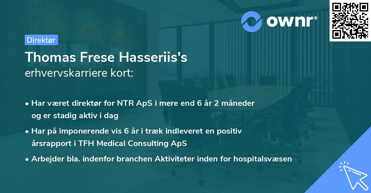 Thomas Frese Hasseriis's erhvervskarriere kort