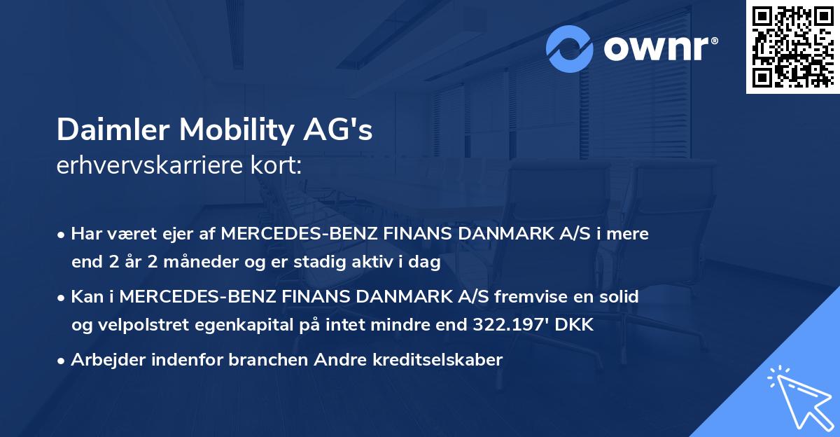Daimler Mobility AG's erhvervskarriere kort