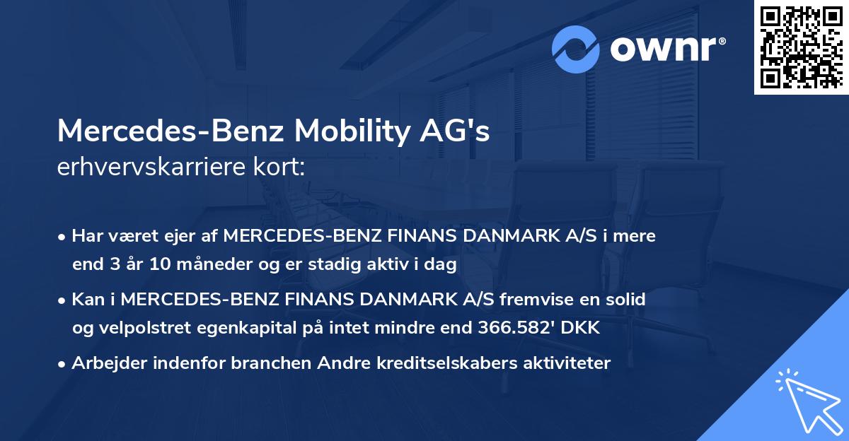 Mercedes-Benz Mobility AG's erhvervskarriere kort