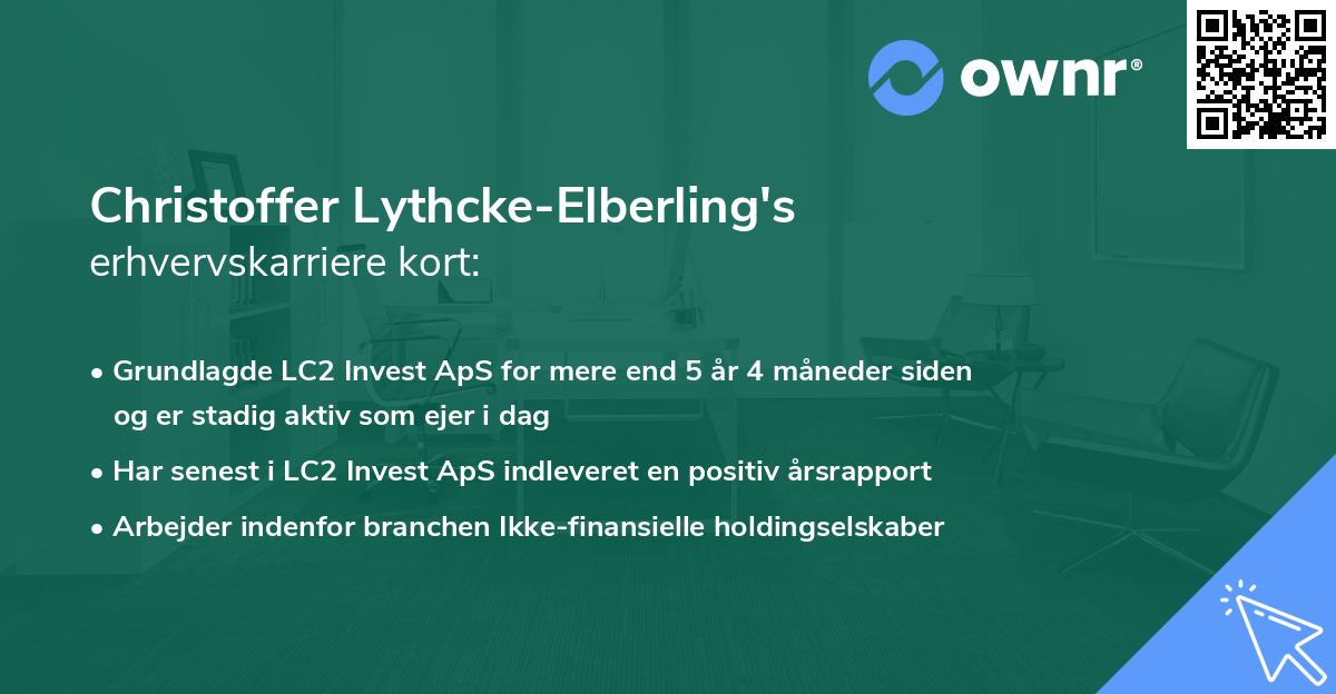Christoffer Lythcke-Elberling's erhvervskarriere kort