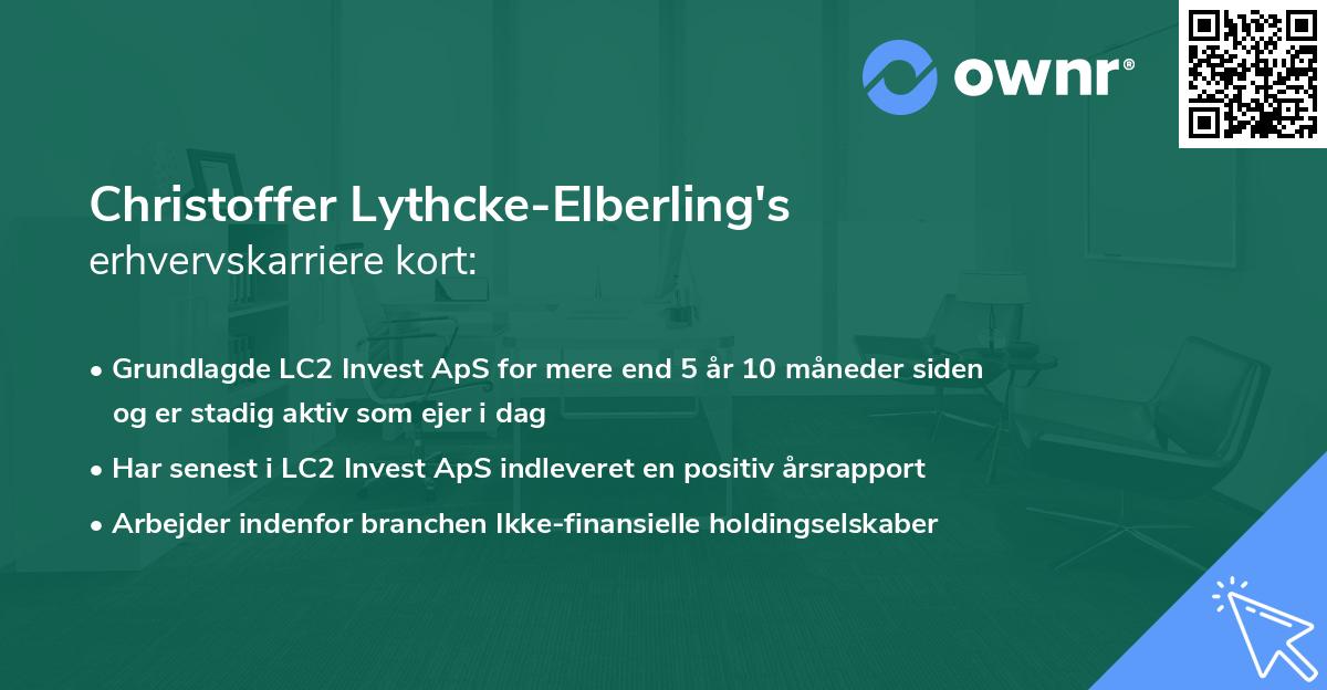 Christoffer Lythcke-Elberling's erhvervskarriere kort