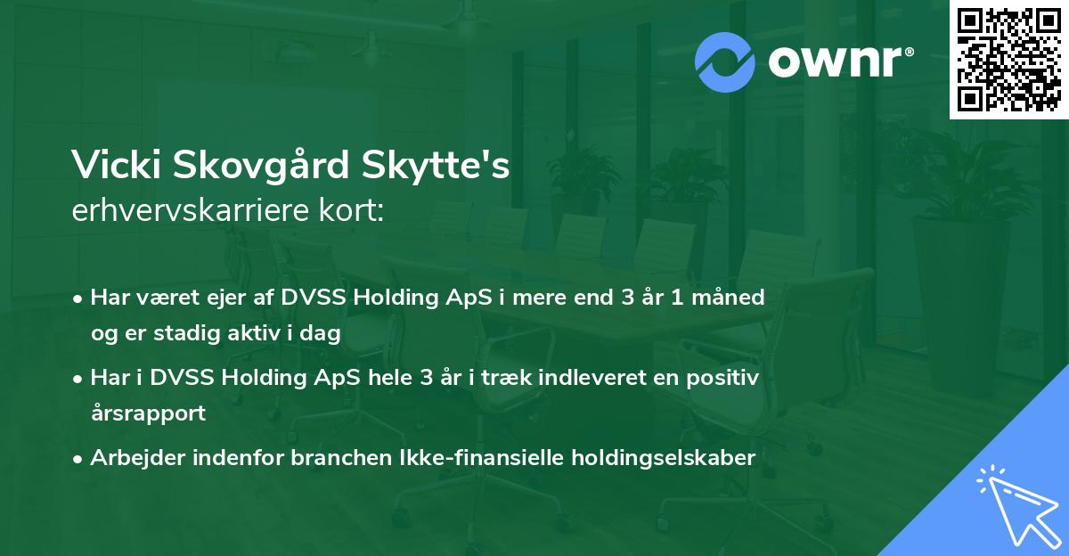 Vicki Skovgård Skytte's erhvervskarriere kort