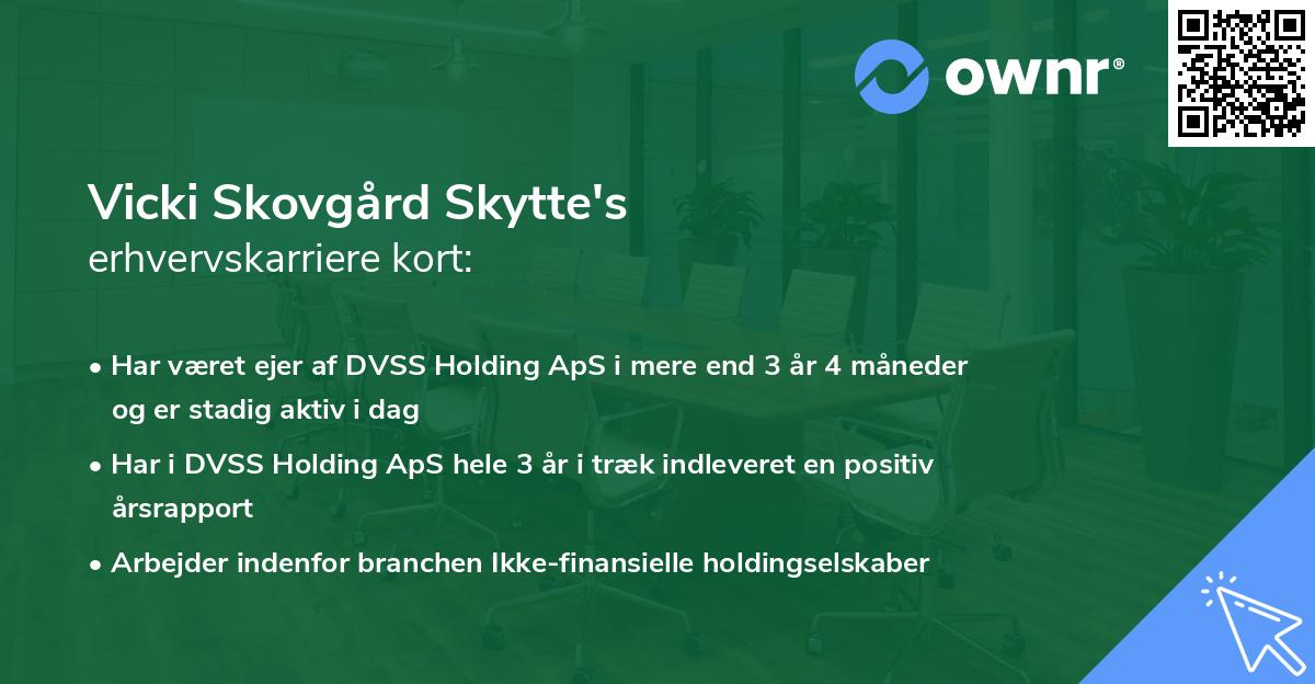 Vicki Skovgård Skytte's erhvervskarriere kort