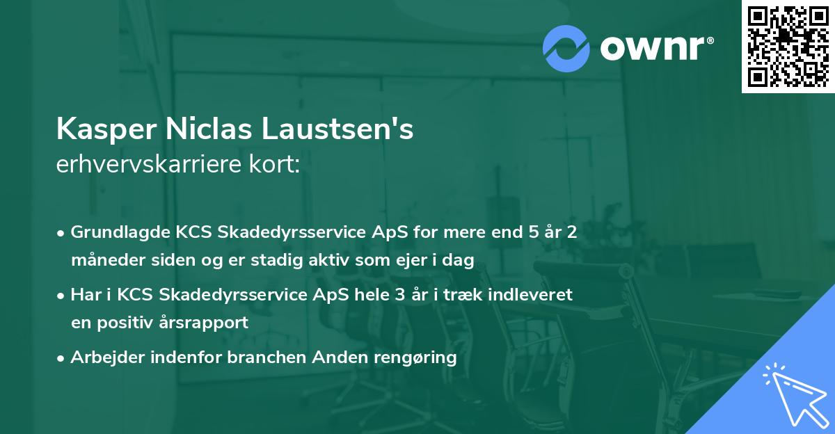 Kasper Niclas Laustsen's erhvervskarriere kort
