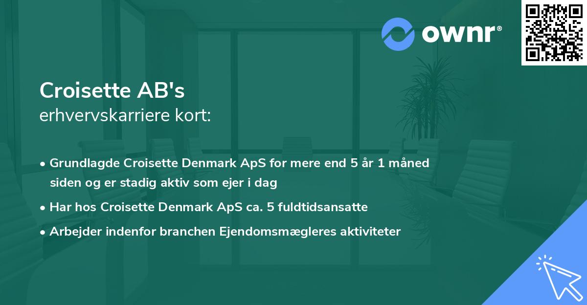 Croisette AB's erhvervskarriere kort