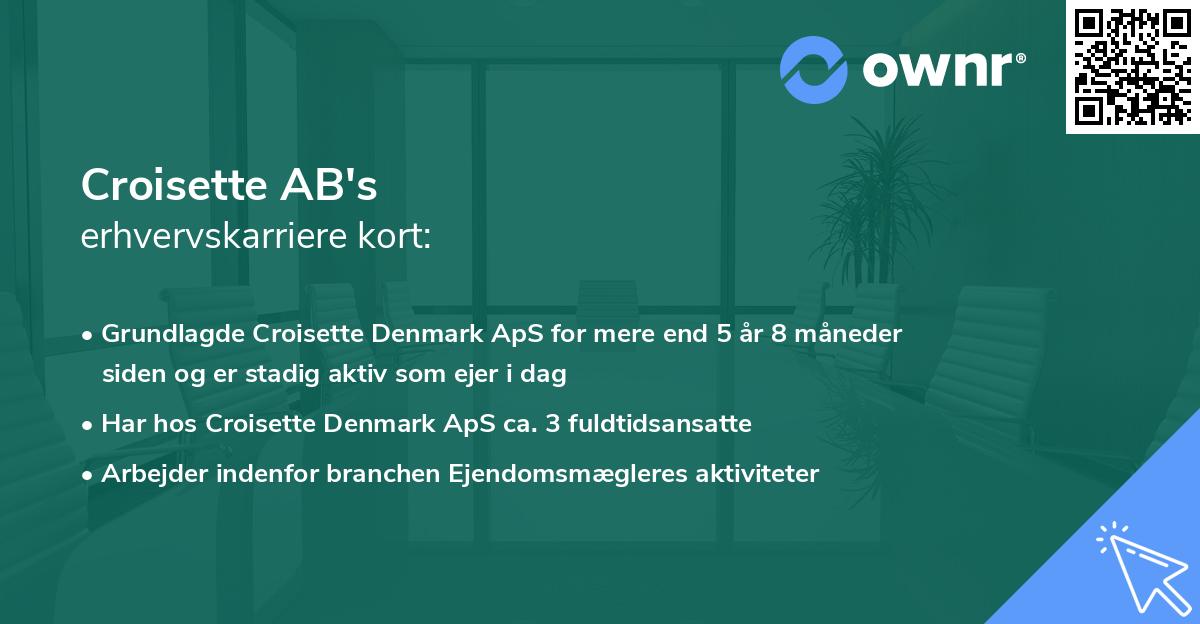 Croisette AB's erhvervskarriere kort