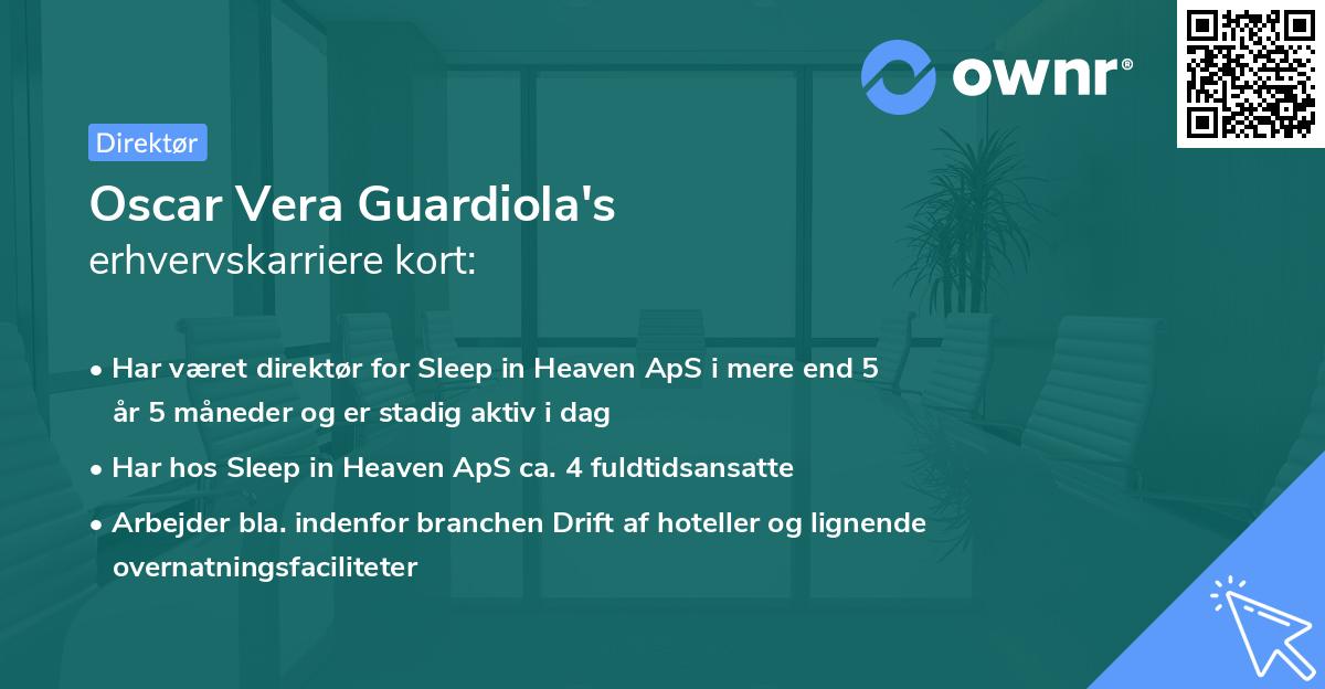 Oscar Vera Guardiola's erhvervskarriere kort