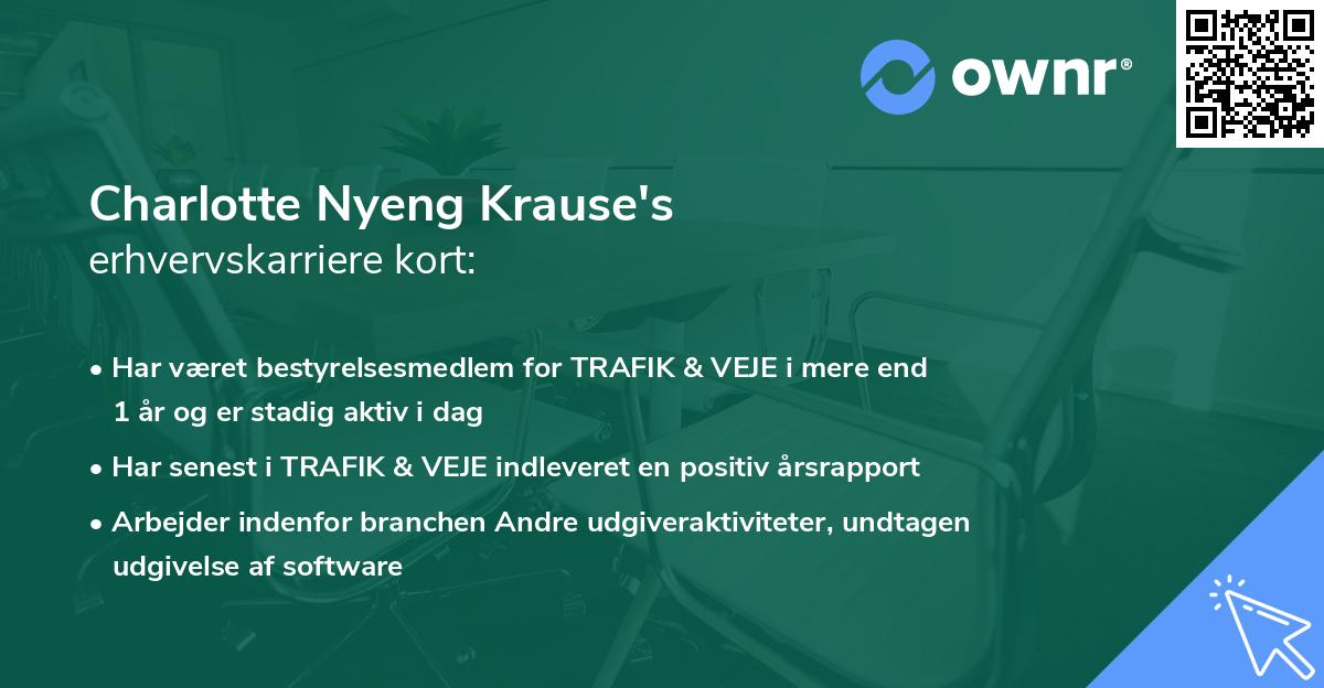 Charlotte Nyeng Krause's erhvervskarriere kort