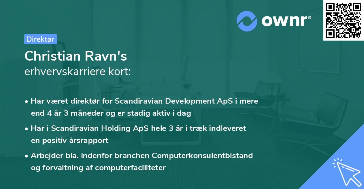 Christian Ravn's erhvervskarriere kort
