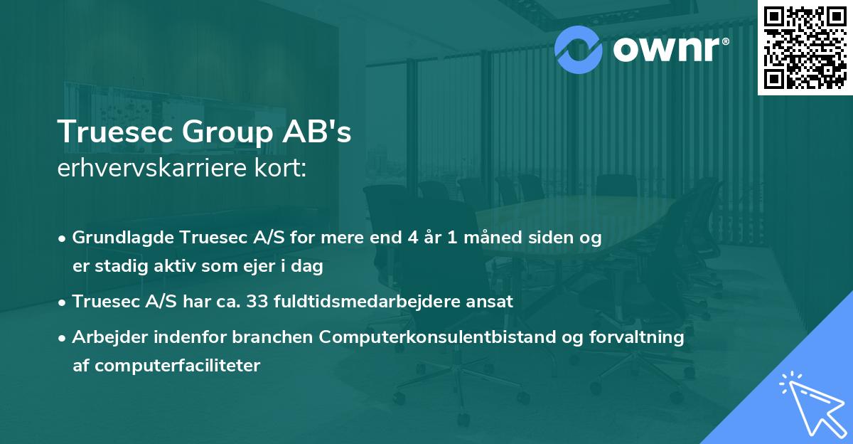 Truesec Group AB's erhvervskarriere kort
