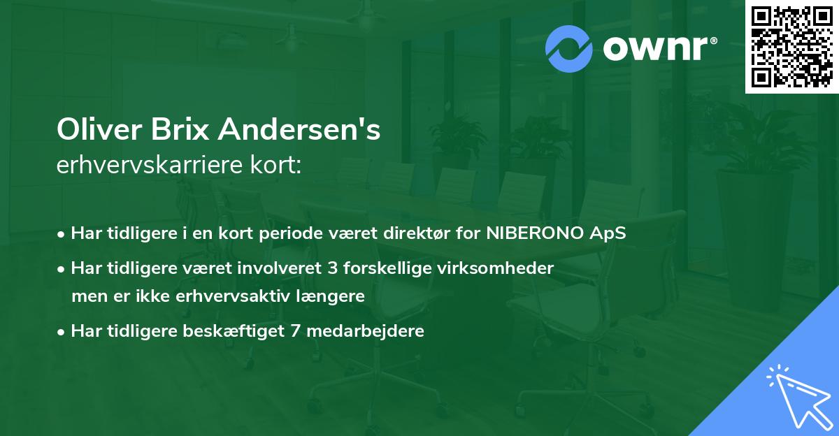 Oliver Brix Andersen's erhvervskarriere kort