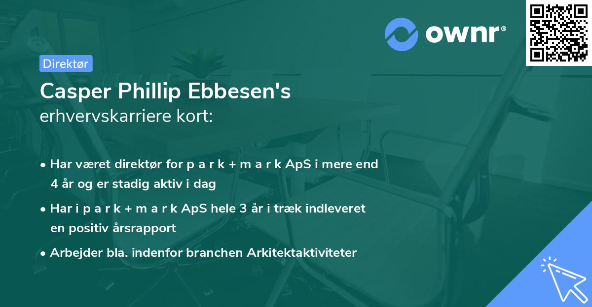 Casper Phillip Ebbesen's erhvervskarriere kort