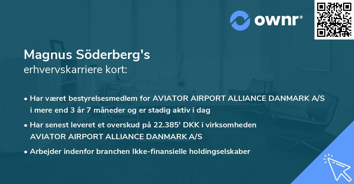 Magnus Söderberg's erhvervskarriere kort