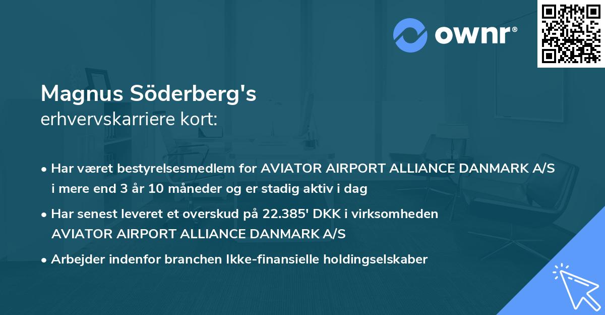 Magnus Söderberg's erhvervskarriere kort