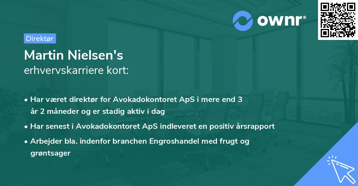 Martin Nielsen's erhvervskarriere kort