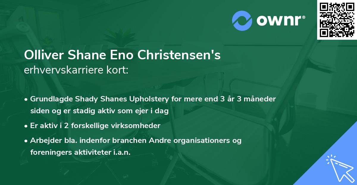Olliver Shane Eno Christensen's erhvervskarriere kort