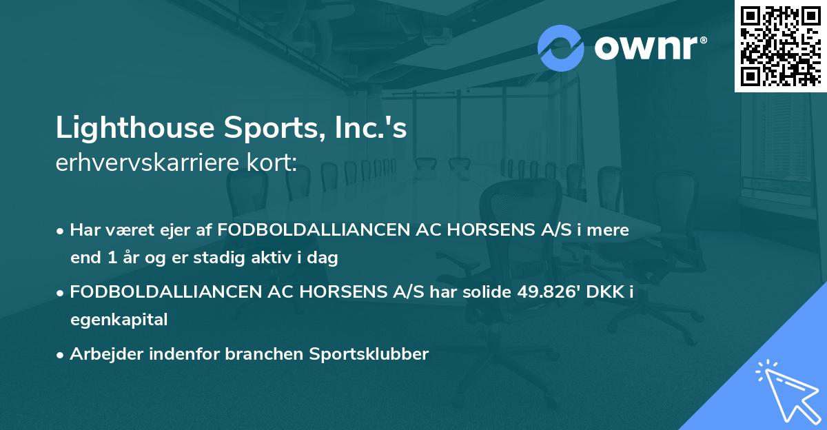 Lighthouse Sports, Inc.'s erhvervskarriere kort