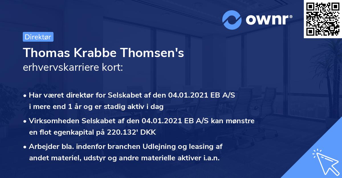 Thomas Krabbe Thomsen's erhvervskarriere kort