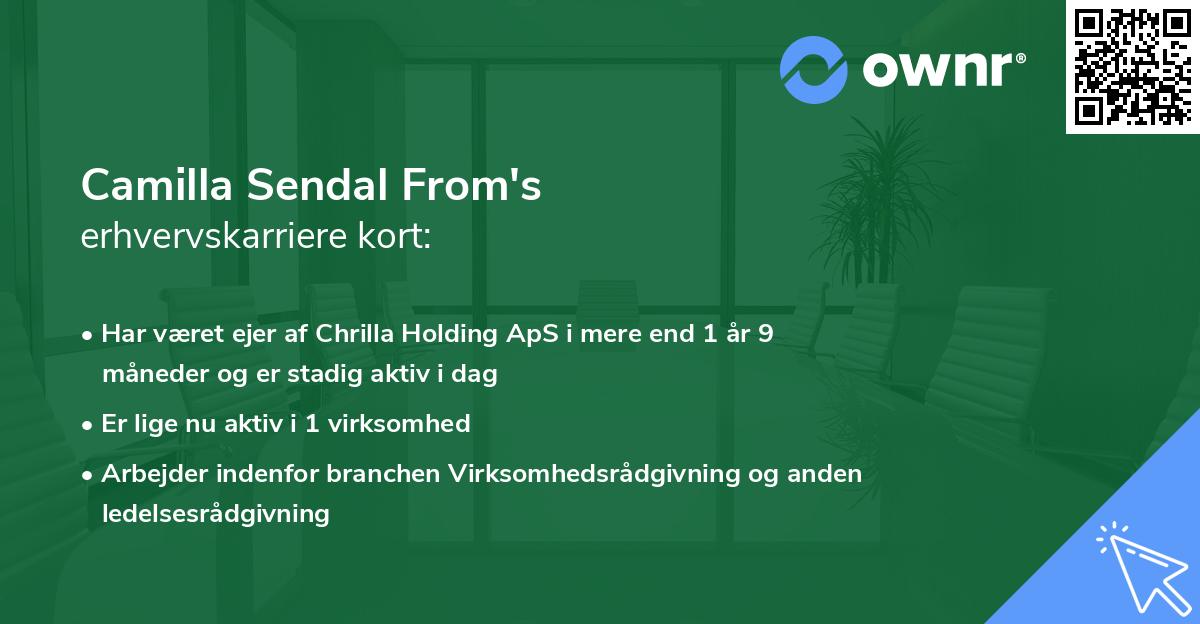 Camilla Sendal From's erhvervskarriere kort