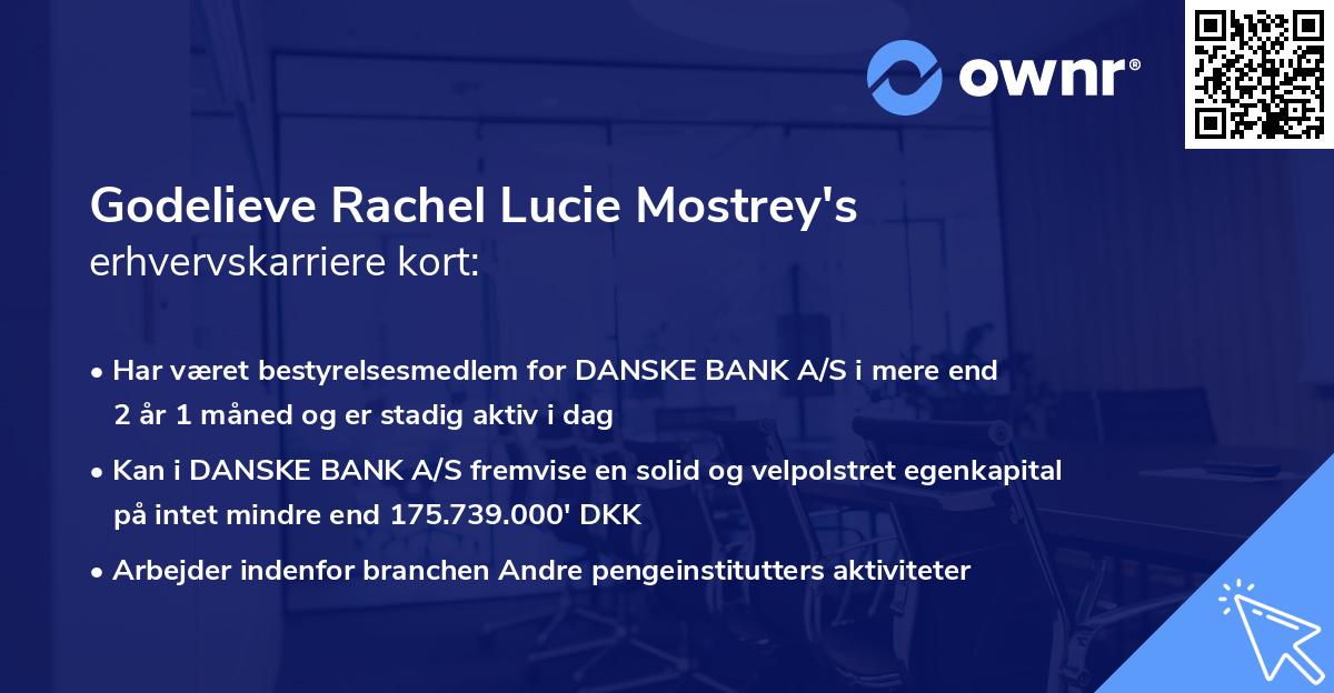 Godelieve Rachel Lucie Mostrey's erhvervskarriere kort