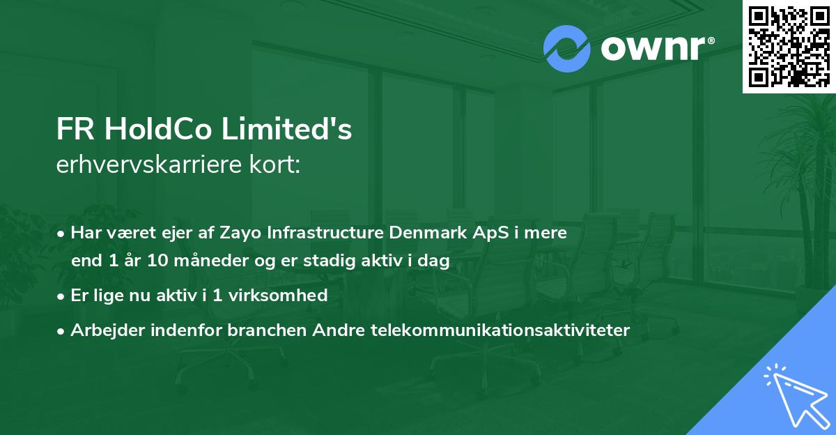 FR HoldCo Limited's erhvervskarriere kort