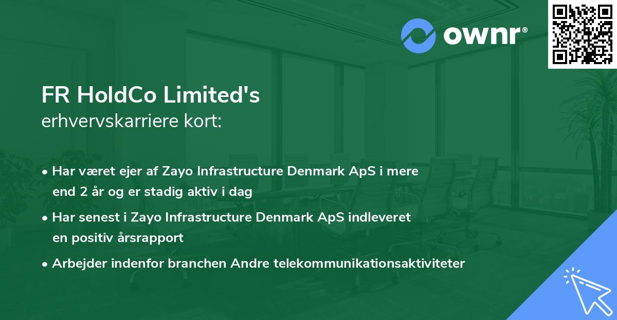 FR HoldCo Limited's erhvervskarriere kort