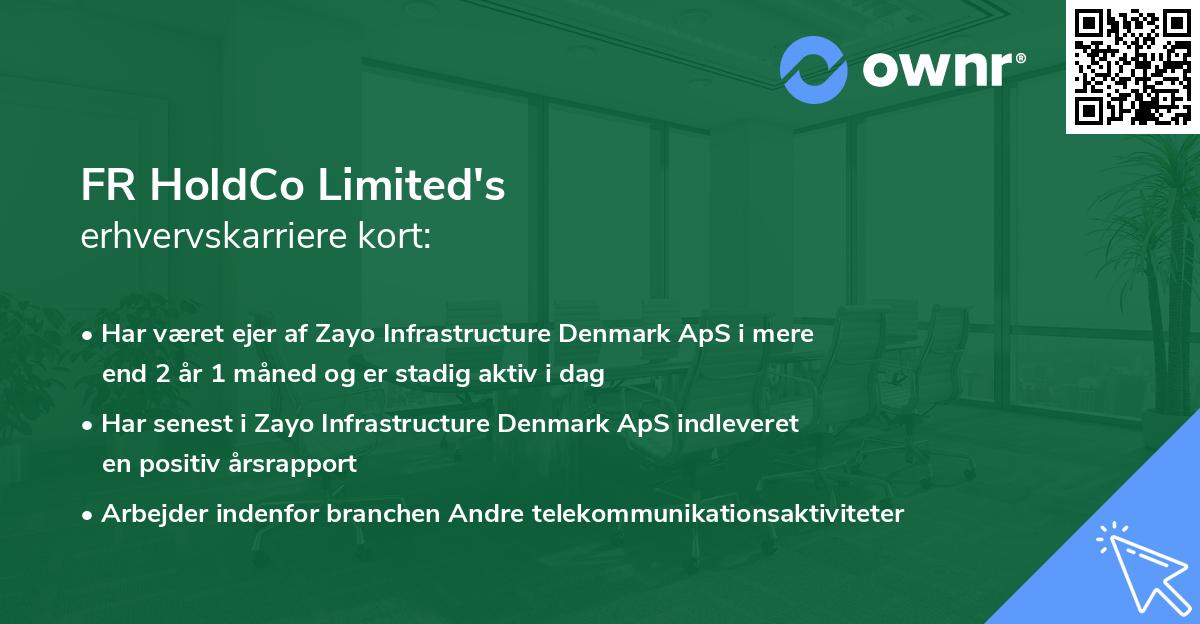 FR HoldCo Limited's erhvervskarriere kort
