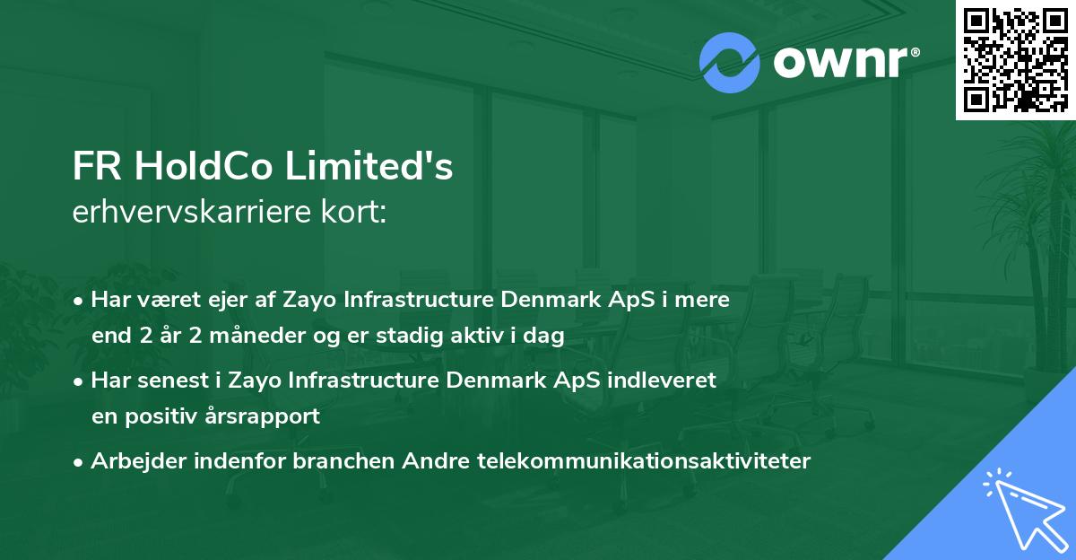 FR HoldCo Limited's erhvervskarriere kort