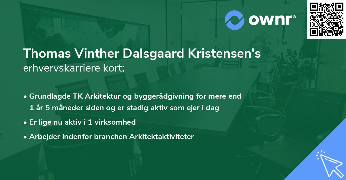 Thomas Vinther Dalsgaard Kristensen's erhvervskarriere kort